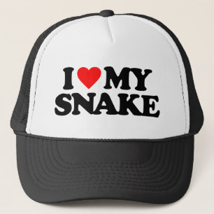 I LOVE MY SNAKE TRUCKER HAT