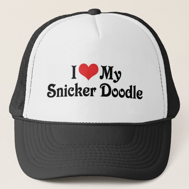 I Love My Snicker Doodle Trucker Hat (Front)