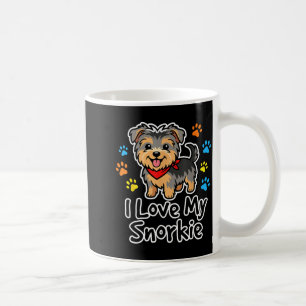 I Love My Snorkie Cute Schnauzer Yorkie Mix Dog Lo Coffee Mug