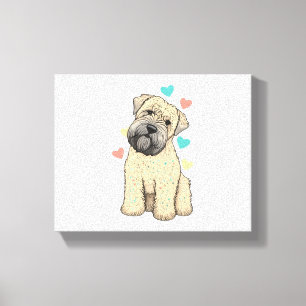 I Love My Soft Coated Wheaten Terrier Dog Heart Canvas Print