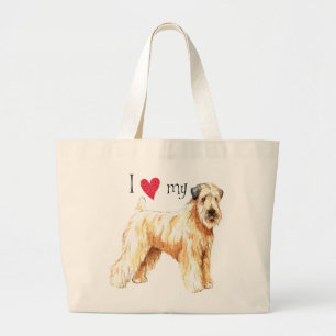 I Love my Soft Coated Wheaten Terrier Large Tote Bag
