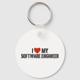 I Love My software Engineer Keychain