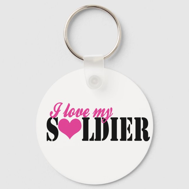 I love my Soldier Keychain (Front)