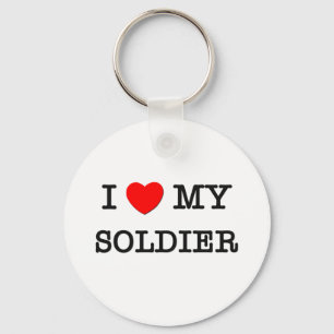 I Love My SOLDIER Keychain