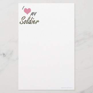 I love my soldier stationery