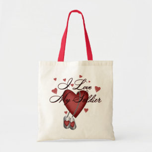 I Love My Soldier Tote Bag