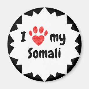 I Love My Somali Cat Magnet