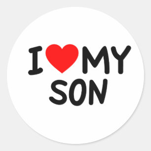 I love my Son Classic Round Sticker