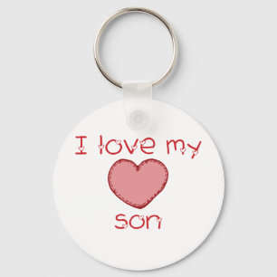 I love my son keychain