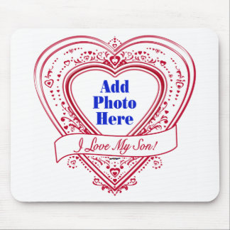 I Love My Son! Photo Red Hearts Mouse Pad