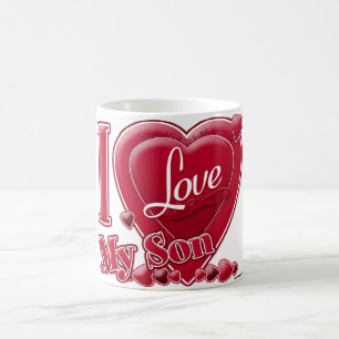 I Love My Son red - heart Coffee Mug