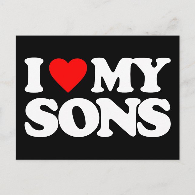 I LOVE MY SONS POSTCARD (Front)