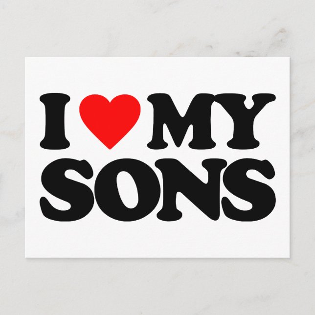 I LOVE MY SONS POSTCARD (Front)