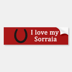 I Love My  Sorraia Horse Bumper Sticker
