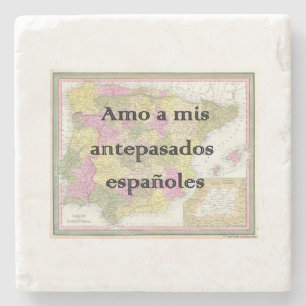 I Love My Spanish Ancestors Custom Coasters