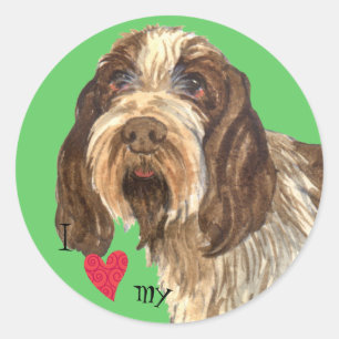 I Love my Spinone Italiano Classic Round Sticker