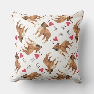 I Love my Stafford Outdoor Pillow
