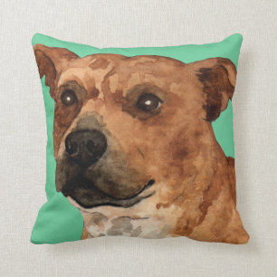 I Love my Staffordshire Bull Terrier Throw Pillow