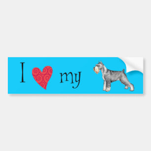 I Love my Standard Schnauzer Bumper Sticker