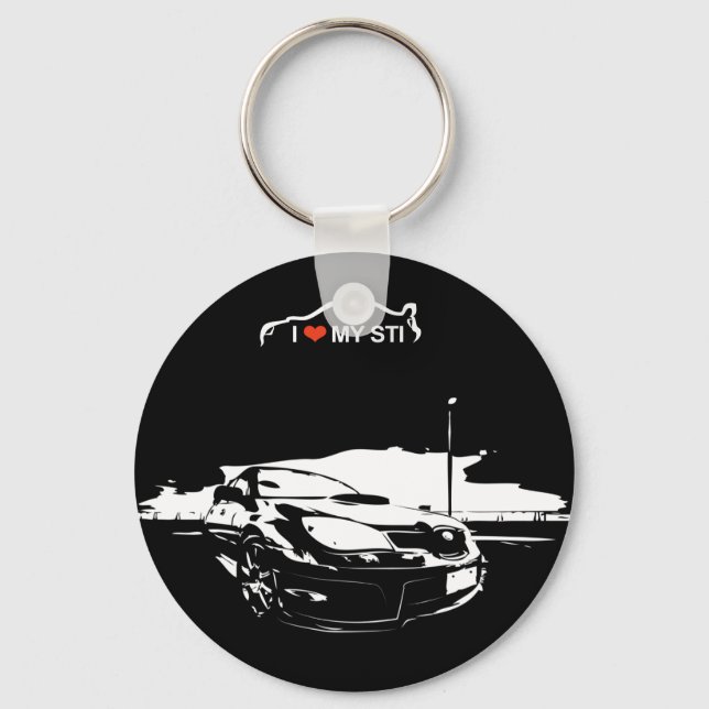 I Love My STI Keychain (Front)