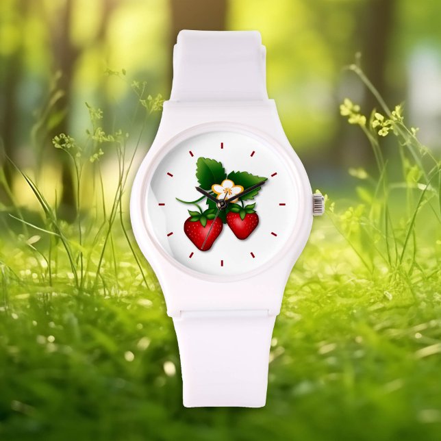 I Love My Strawberry  Watch (I Love My Strawberry wrist watch! Time to dish up that strawberry shortcake in your kitchen.)