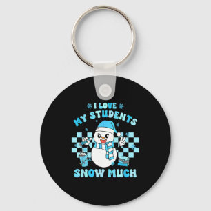 I Love My Students Snow Much Teacher Winter  Keychain