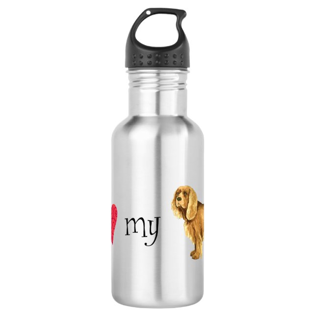 I Love my Sussex Spaniel 532 Ml Water Bottle (Front)