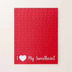 I Love My Sweetheart Red Frustrating Jigsaw Puzzle