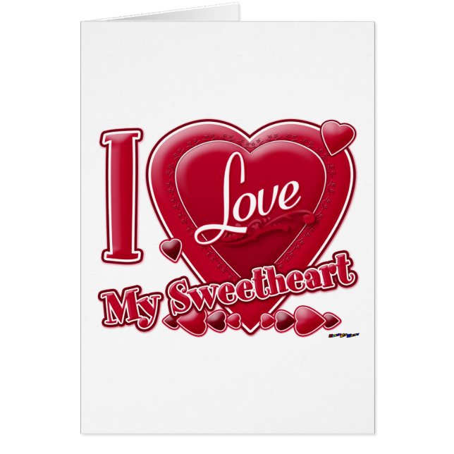I Love My Sweetheart red - heart (Front)