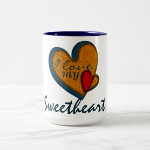 I love my sweetheart vintage heart mugs