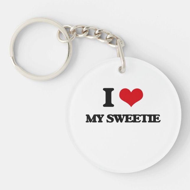I love My Sweetie Keychain (Front)