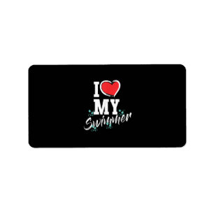 I Love My Swimmer Swim Team Mor Mama Gift Label