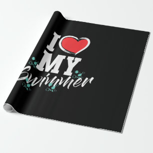 I Love My Swimmer Swim Team Mor Mama Gift Wrapping Paper