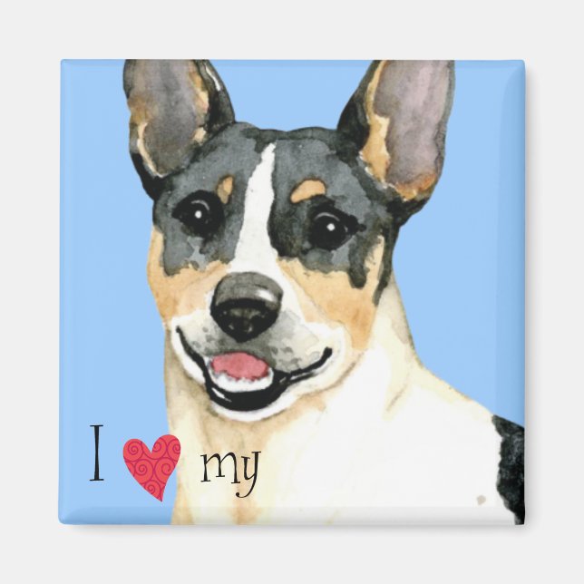 I Love my Teddy Roosevelt Terrier Magnet (Front)
