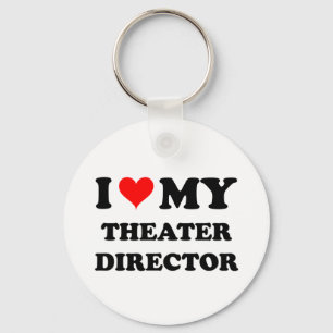 I Love My Theatre Director Keychain