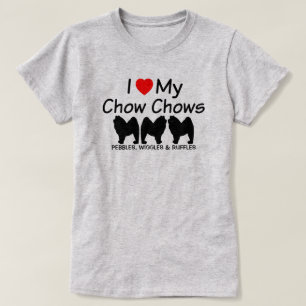 I Love My Three Chow Chow Dogs T-Shirt