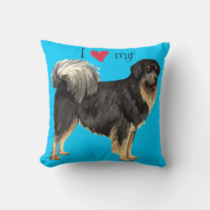 I Love my Tibetan Mastiff Throw Pillow