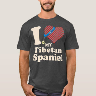 I Love My Tibetan Spaniel Heart Dog Owner T-Shirt