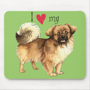 I Love my Tibetan Spaniel Mouse Pad