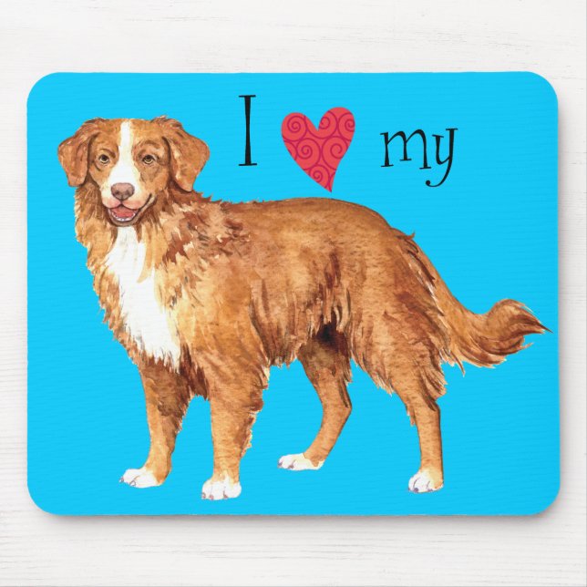 I Love my Toller Mouse Pad (Front)