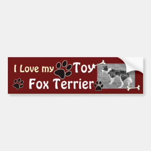 I love my Toy Fox Terrier Bumper Sticker