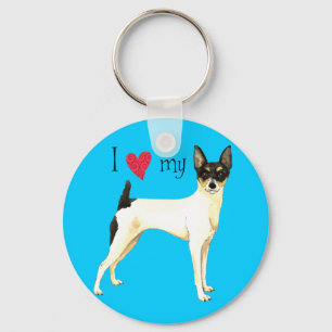 I Love my Toy Fox Terrier Keychain