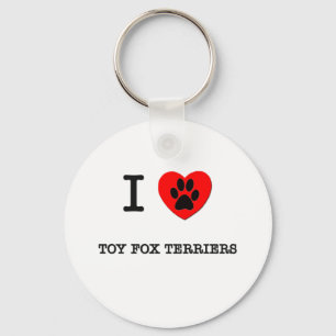 I LOVE MY TOY FOX TERRIERS KEYCHAIN