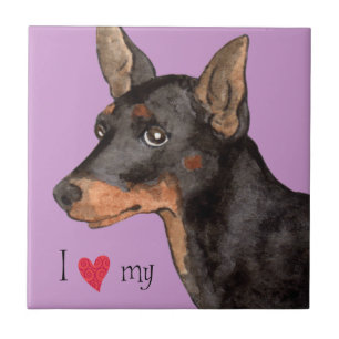 I Love my Toy Manchester Terrier Tile