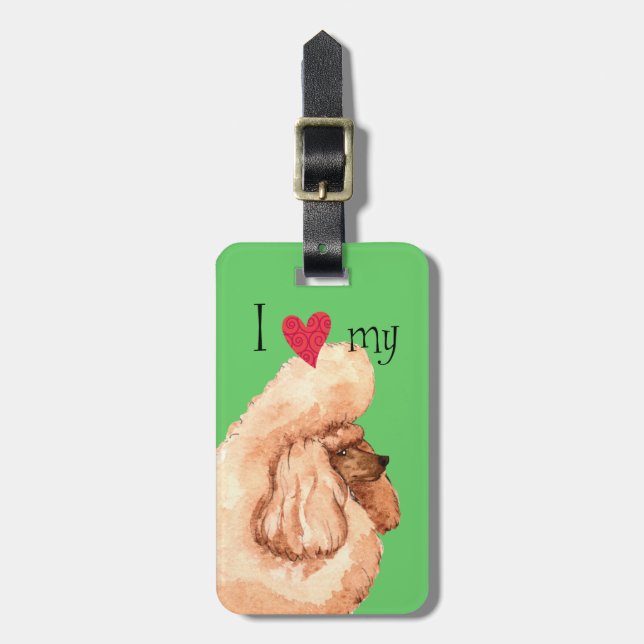 I Love my Toy Poodle Luggage Tag (Front Vertical)