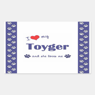 I Love My Toyger (Female Cat) Sticker