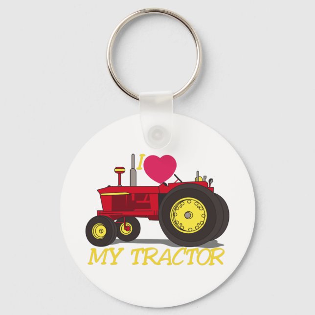 I Love My Tractor Keychain (Front)