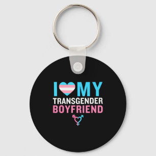 I Love My Transgender Boyfriend Lgbt Pride Valenti Keychain