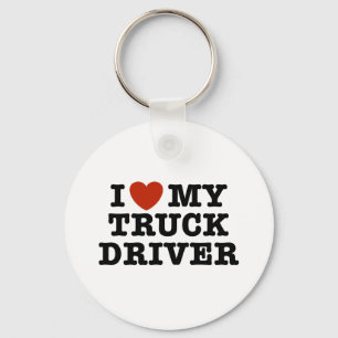 I Love My Truck Driver Keychain