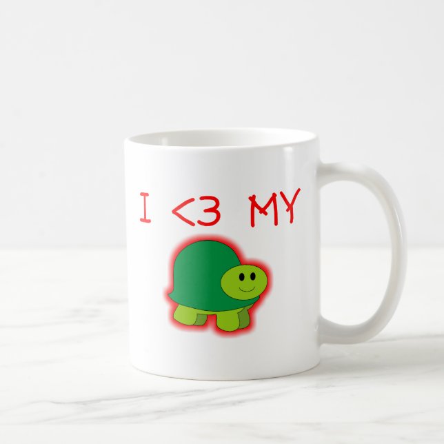 I Love My Turtle Coffee Mug (Right)